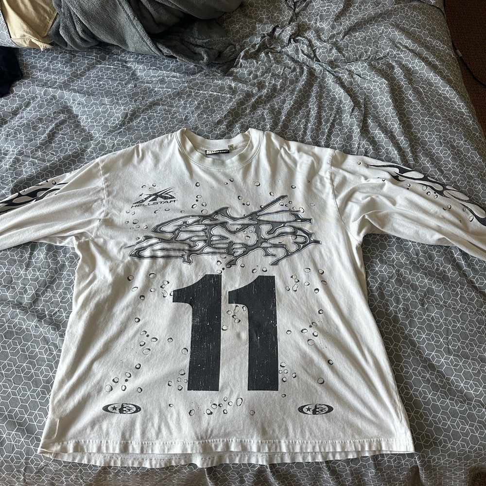 Hellstar moto Cross White long sleeve